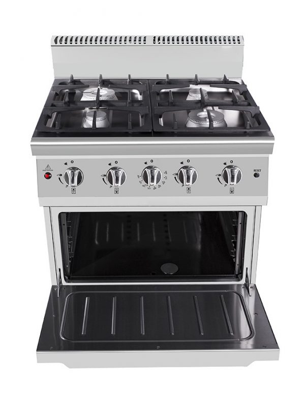 Cucina 4 Fuochi Forno Statico Gas P70 Potenza Bruciatori kW 4x7