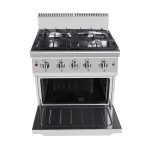Cucina 4 Fuochi Forno Statico Gas Potenza Bruciatori P90
