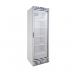 Vetrina Bibite Verticale 380 Lt 5 Ripiani 1 Porta Battente Bianca/Nera