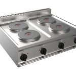 Cucina 4 Zone Cottura Elettrica da Banco P70 Diametro Piastre 220x4 Potenza Piastre 4x2,6 kW 400V3N~