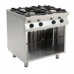 Cucina 4 Fuochi Gas con Griglia in Ghisa P70 Potenza Bruciatori 3,5x2 6x2 kW