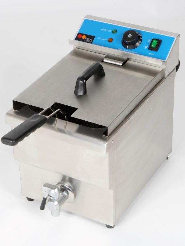 Friggitrice Elettrica 8 Lt con Rubinetto 3,5 kW