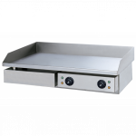 Fry Top Elettrico Piastra Cromata Doppia Liscia