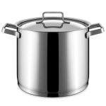 Pentola Alta Acciaio Inox con Coperchio-misure varie