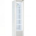 Vetrina Bibite Verticale 4 Ripiani Regolabili 1 Porta Autochiudente 300 Lt Bianca/Nera