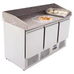 Banco Pizza Refrigerato Top in Marmo 3 Ante SLIM